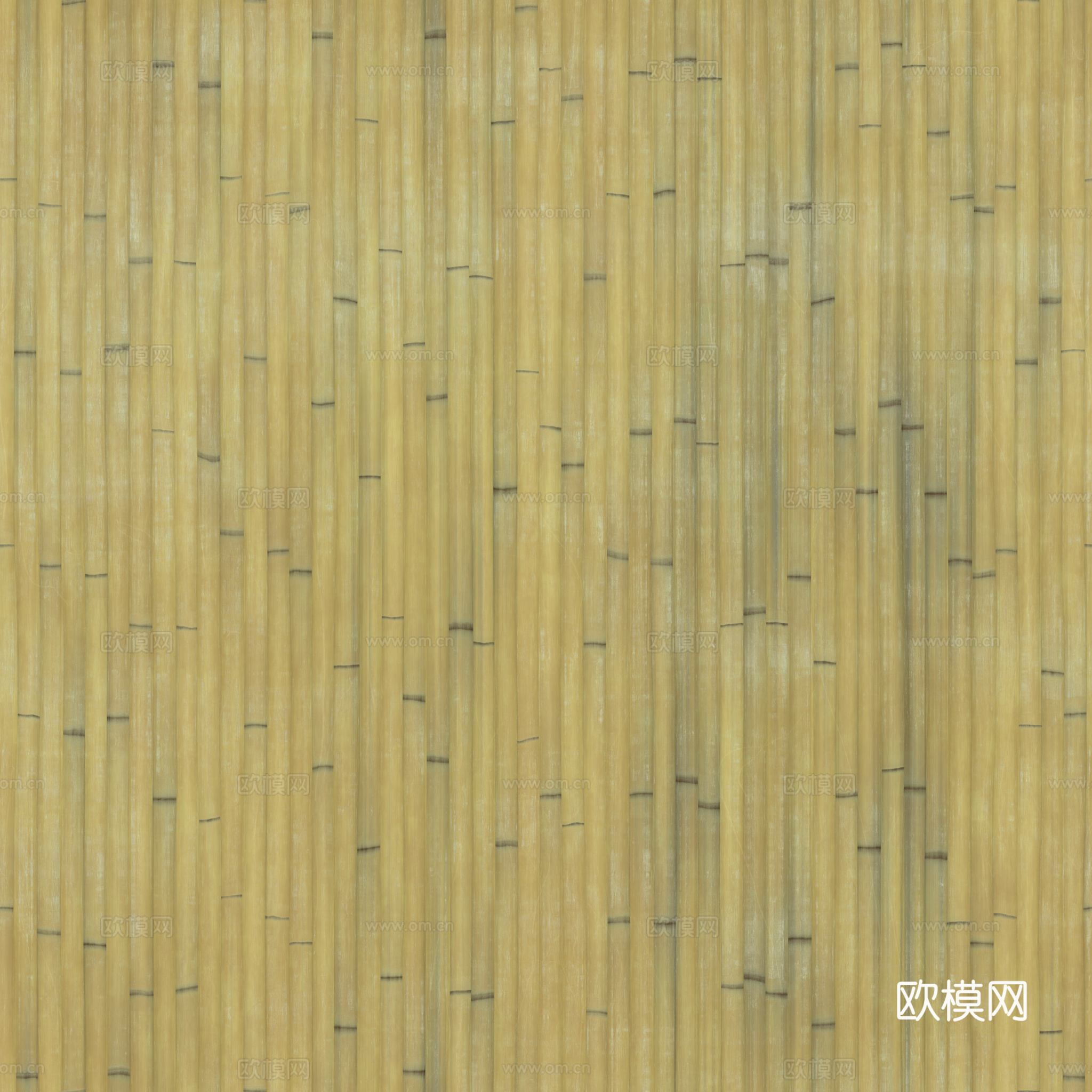 竹子竹篱笆竹排竹墙 PBR材质贴图 2k