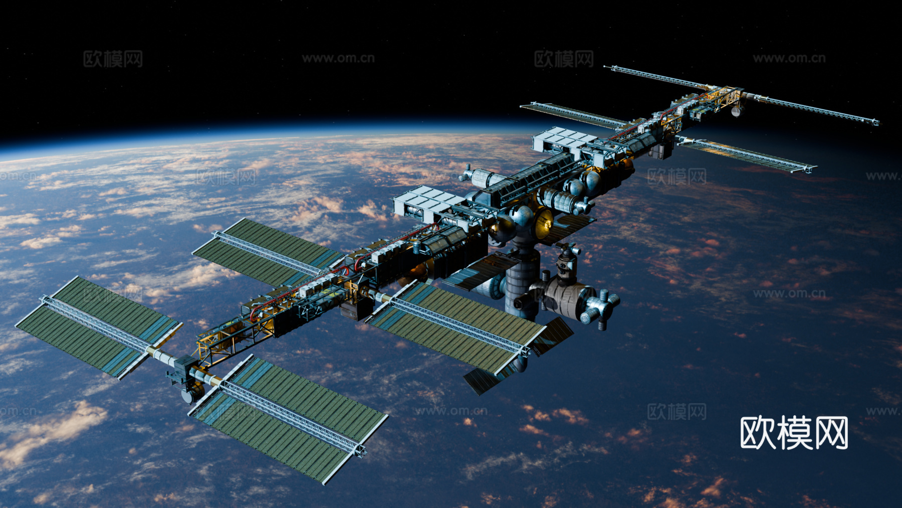 太空站 太空飞船 太空空间站 太空舱 航天器 卫星su模型
