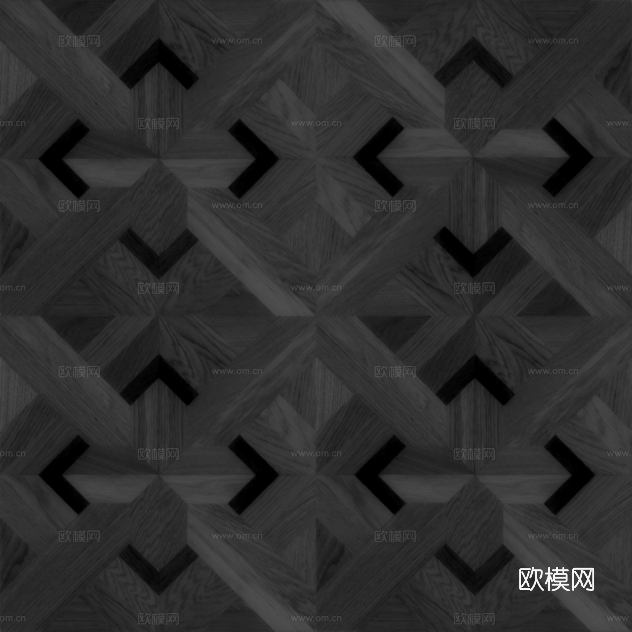 无缝拼花木地板 PBR贴图 2k