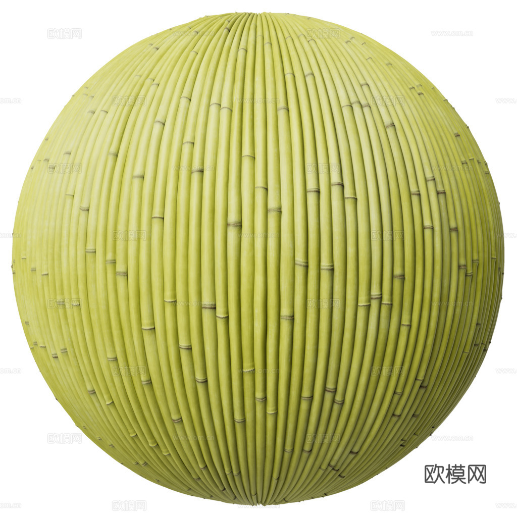 竹子竹篱笆竹排竹墙 PBR材质贴图 1k