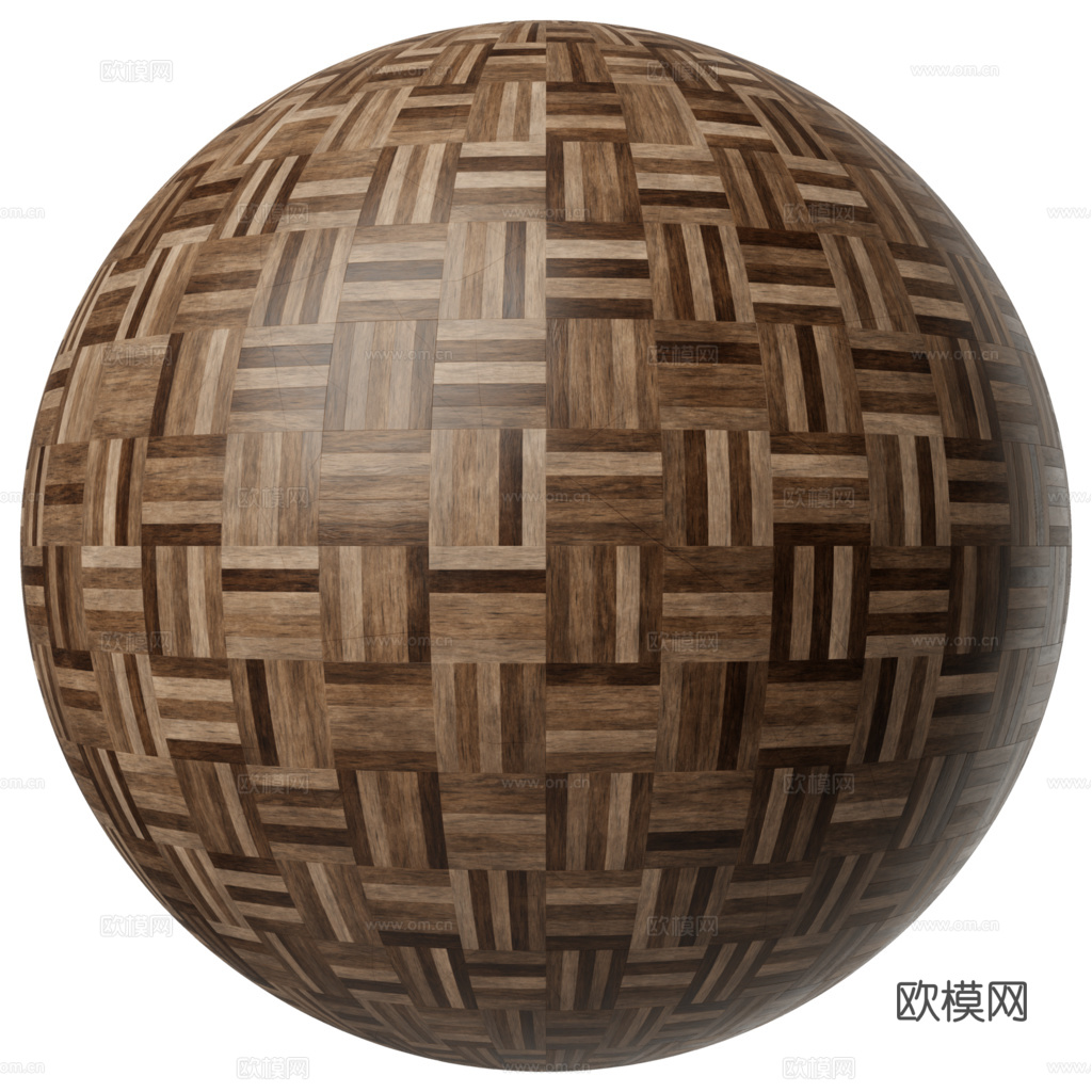 无缝木地板田字铺 PBR贴图 2k