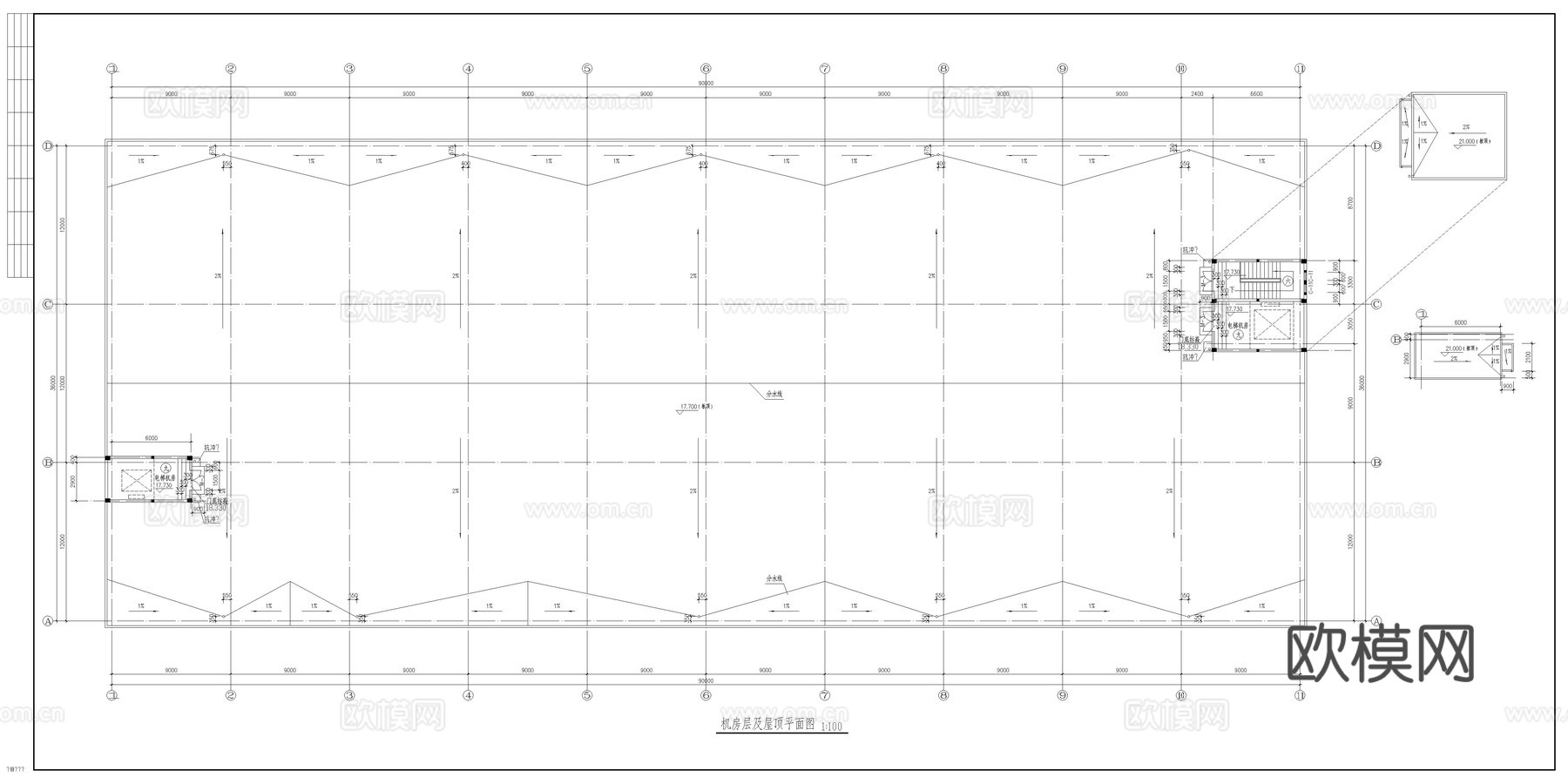 装配车间建筑图cad施工图