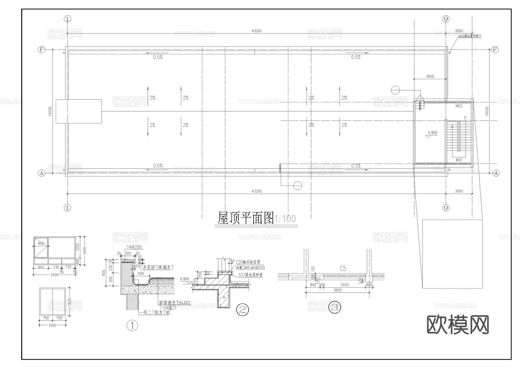 污水处理厂施工图cad施工图