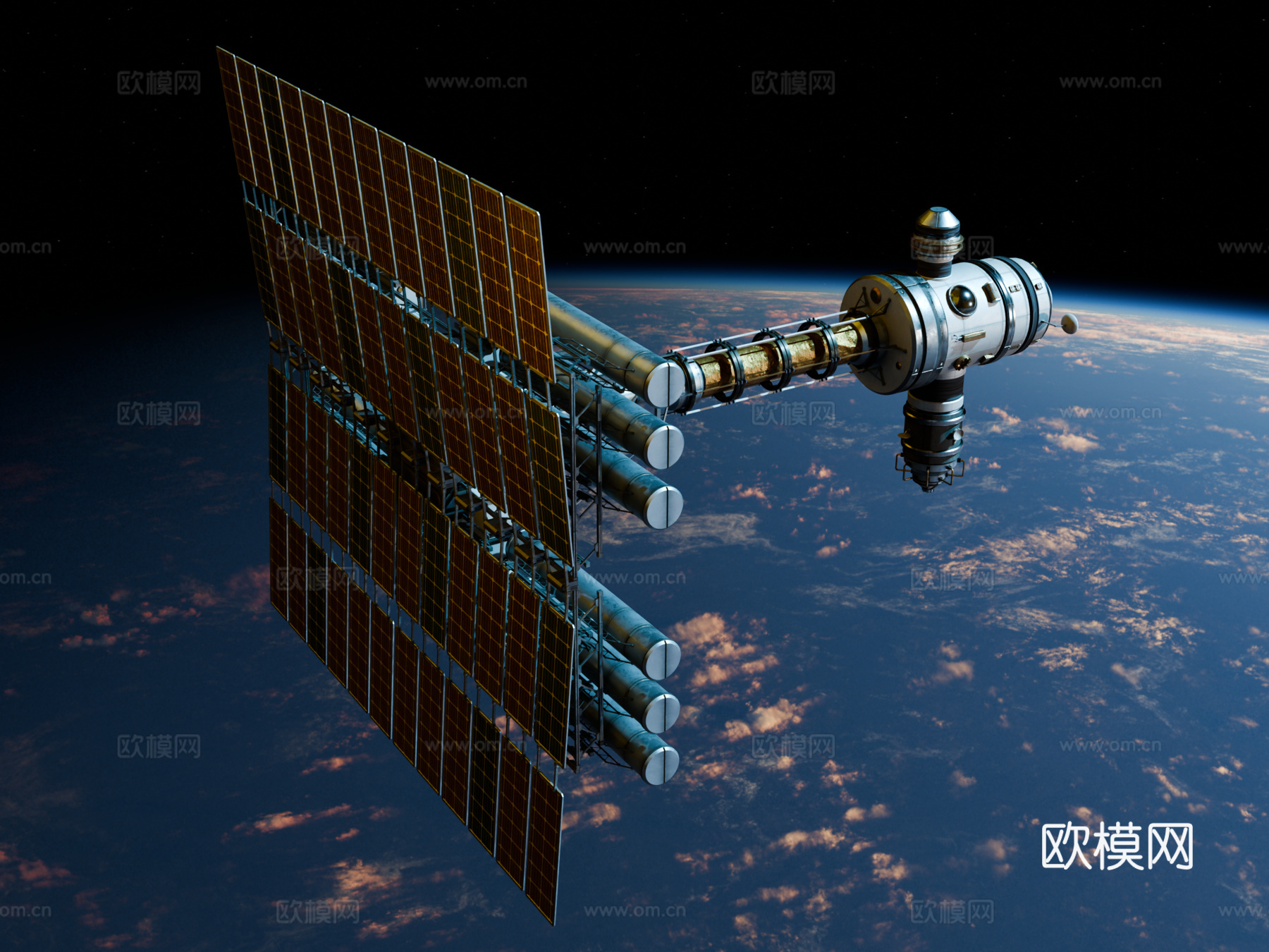 太空站 太空飞船 太空空间站 太空舱 航天器 卫星su模型