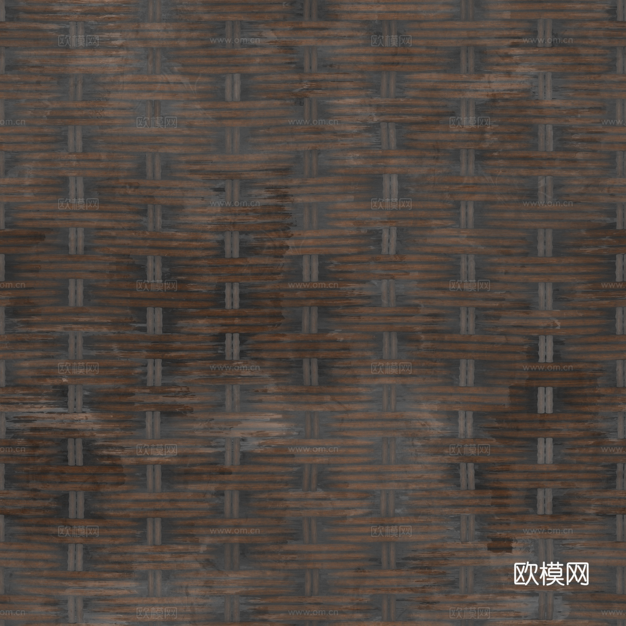 藤编竹编编织品 PBR材质贴图 2k