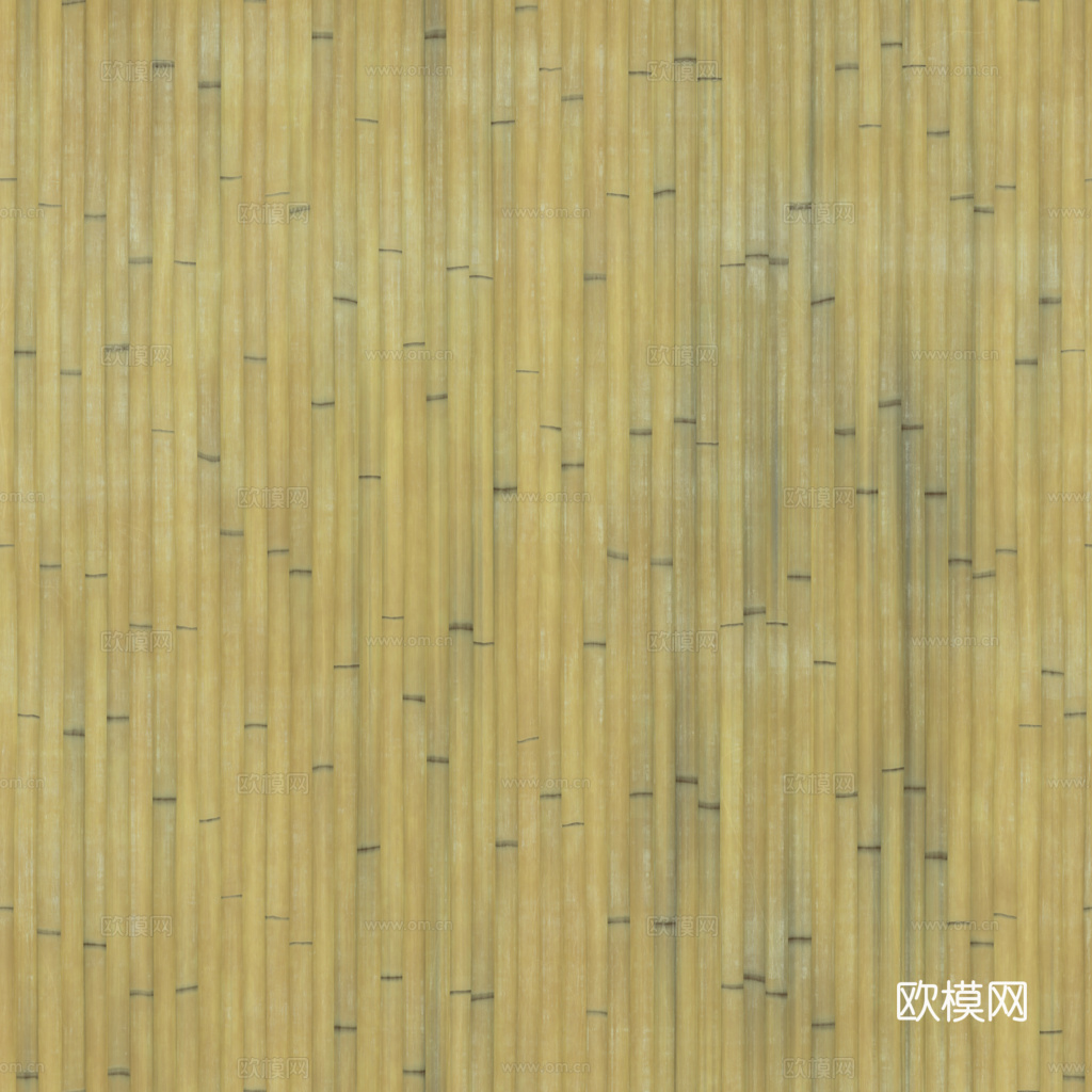 竹子竹篱笆竹排竹墙 PBR材质贴图 1k