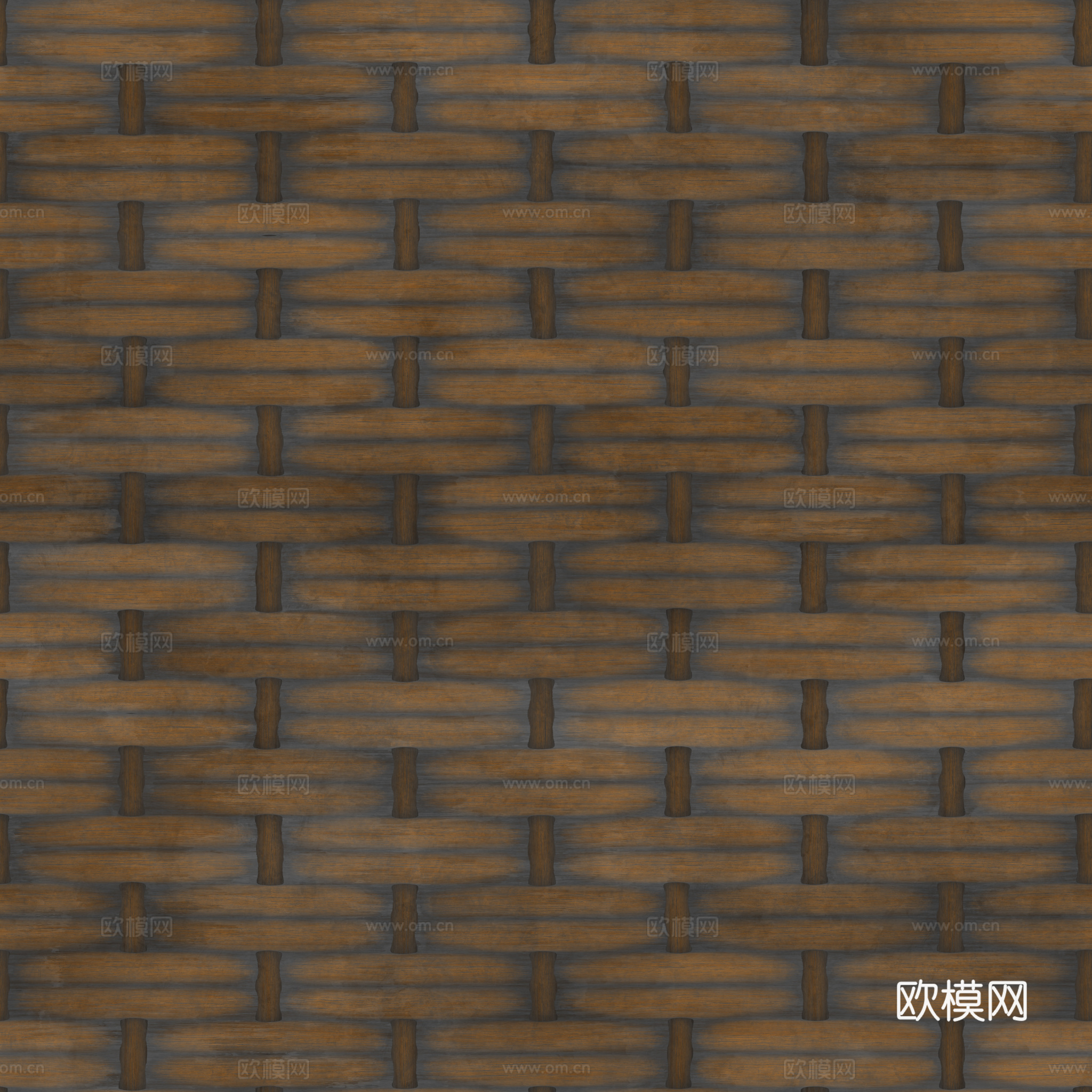 藤编竹编编织品 PBR材质贴图 2k