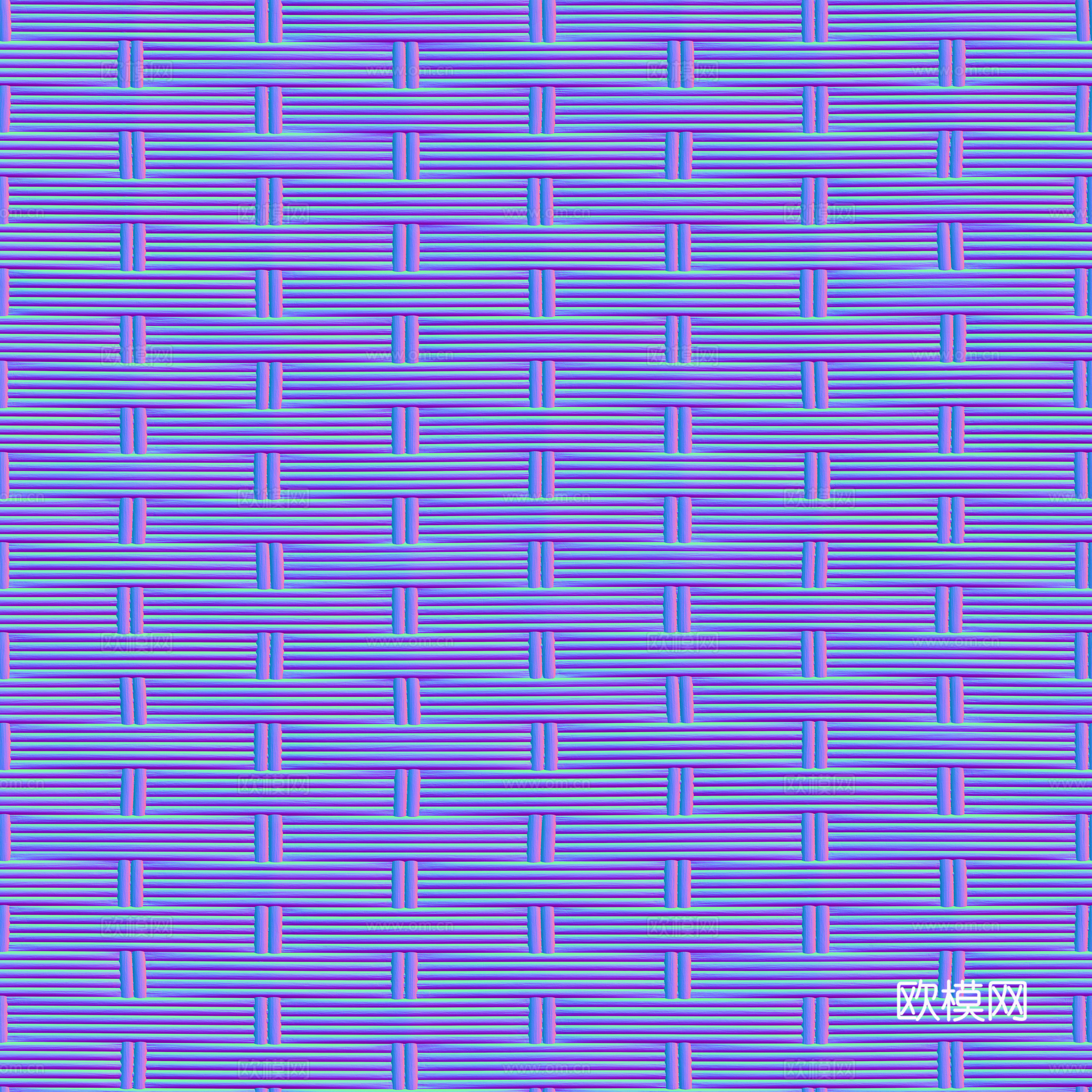 藤编竹编编织品 PBR材质贴图 2k