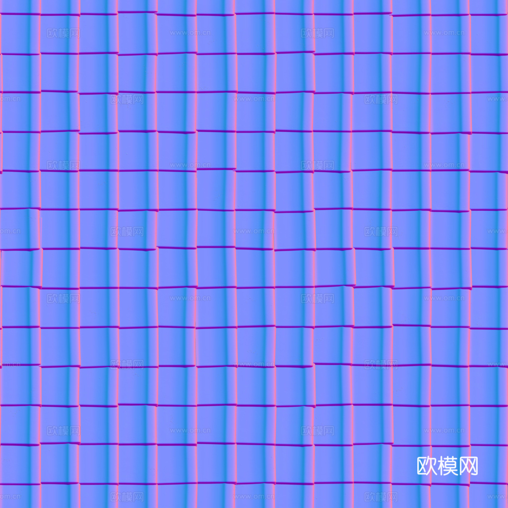 屋顶瓦片陶土瓦西班牙瓦 PBR材质贴图 1k