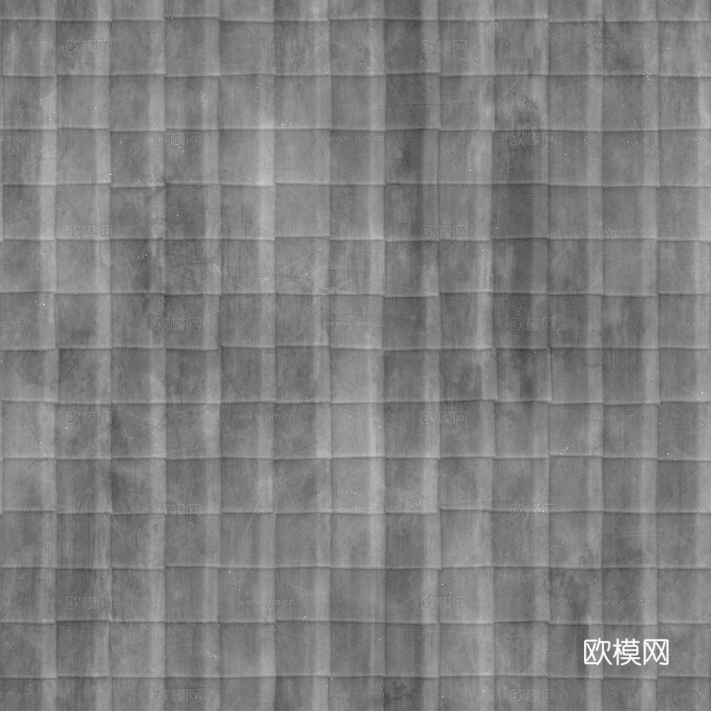 屋顶瓦片陶土瓦西班牙瓦 PBR材质贴图 1k