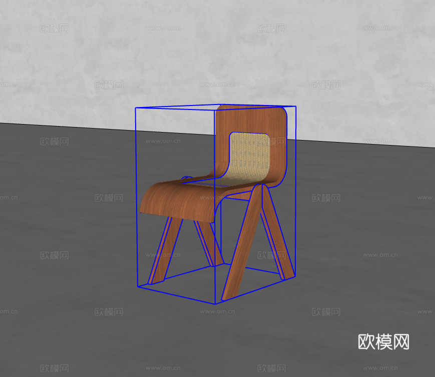 新中式休闲椅su模型