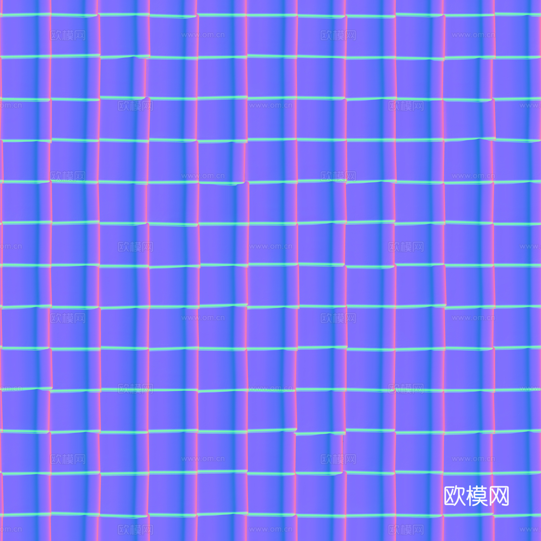 屋顶瓦片老旧陶土瓦西班牙瓦 PBR材质贴图 2k