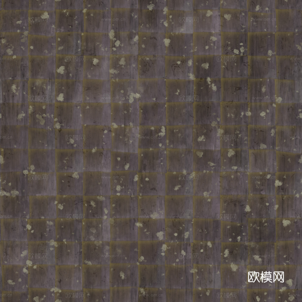 屋顶瓦片老旧陶土瓦西班牙瓦 PBR材质贴图 1k