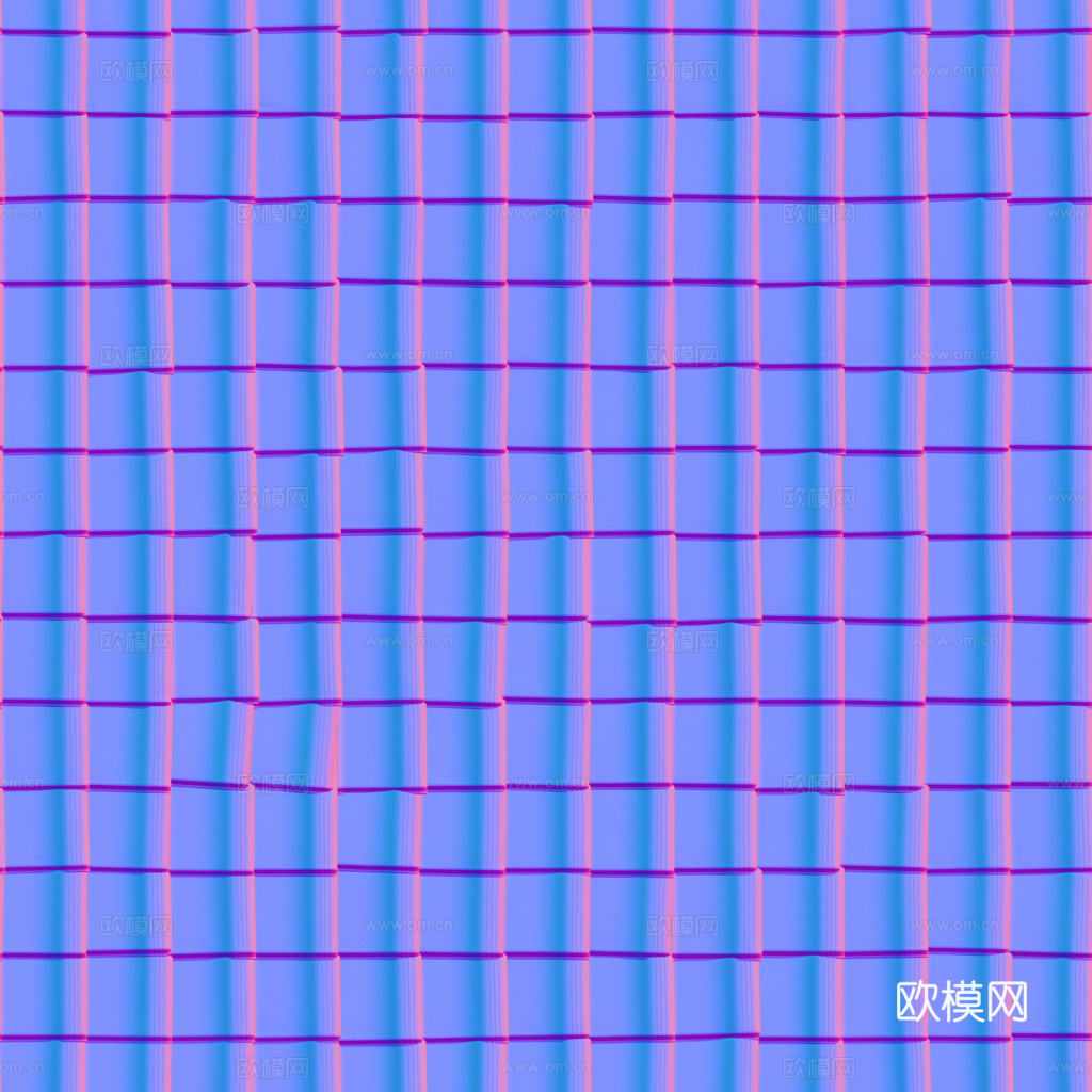 屋顶瓦片陶土瓦西班牙瓦 PBR材质贴图 1k