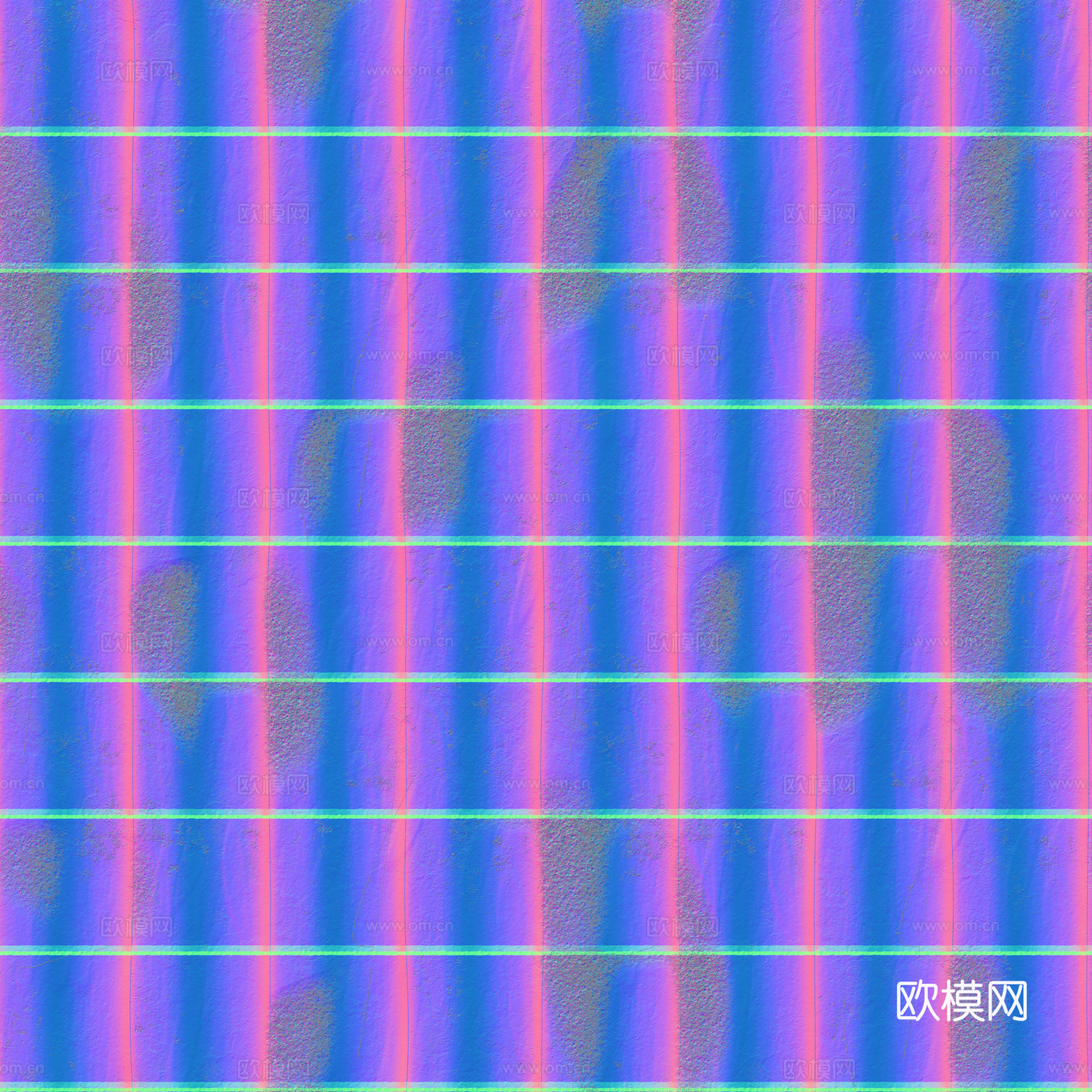 屋顶瓦片老旧陶土瓦西班牙瓦 PBR材质贴图 2k