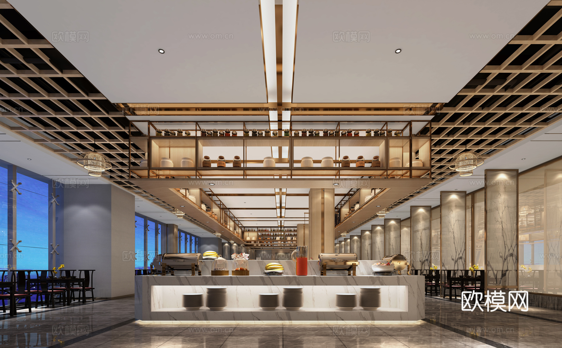 餐厅3d模型下载