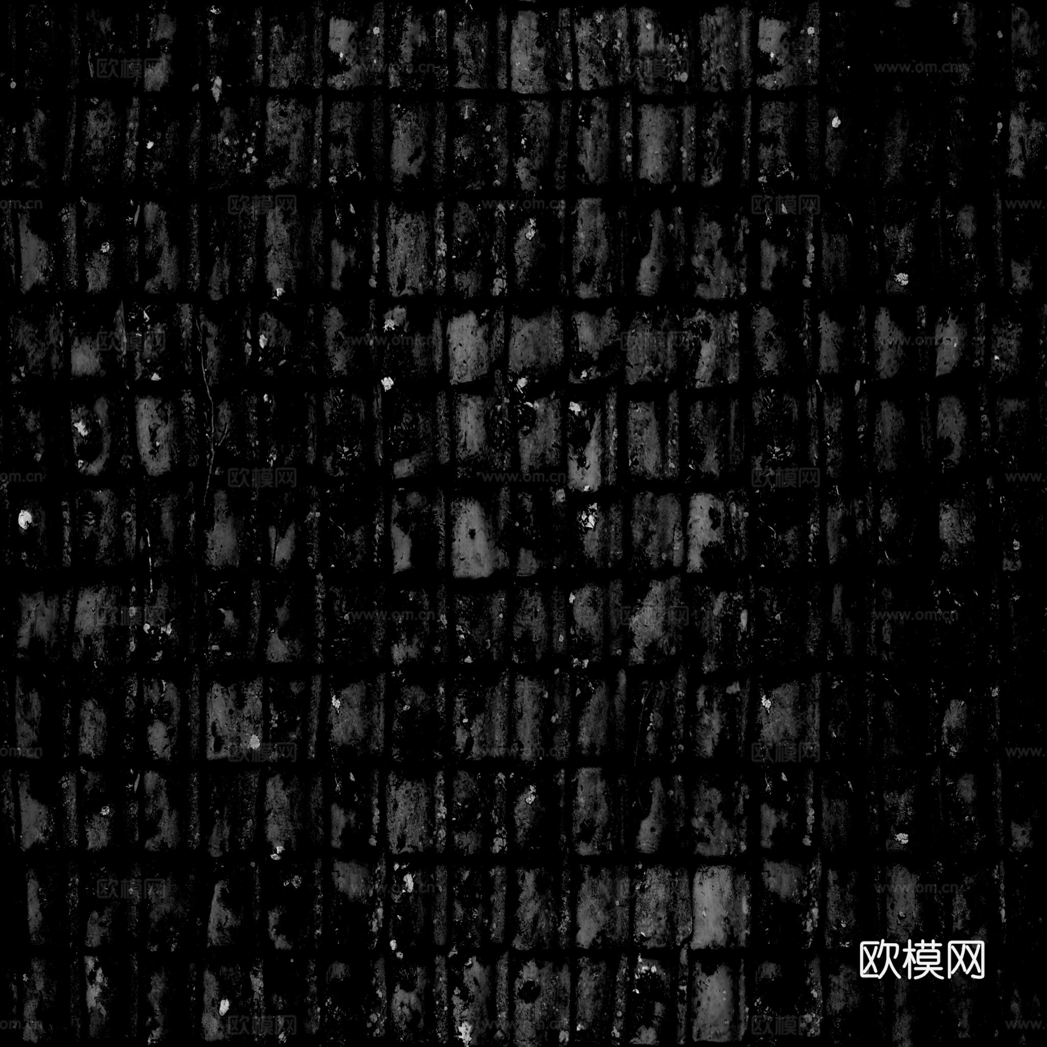 屋顶瓦片老旧陶土瓦西班牙瓦 PBR材质贴图 2k
