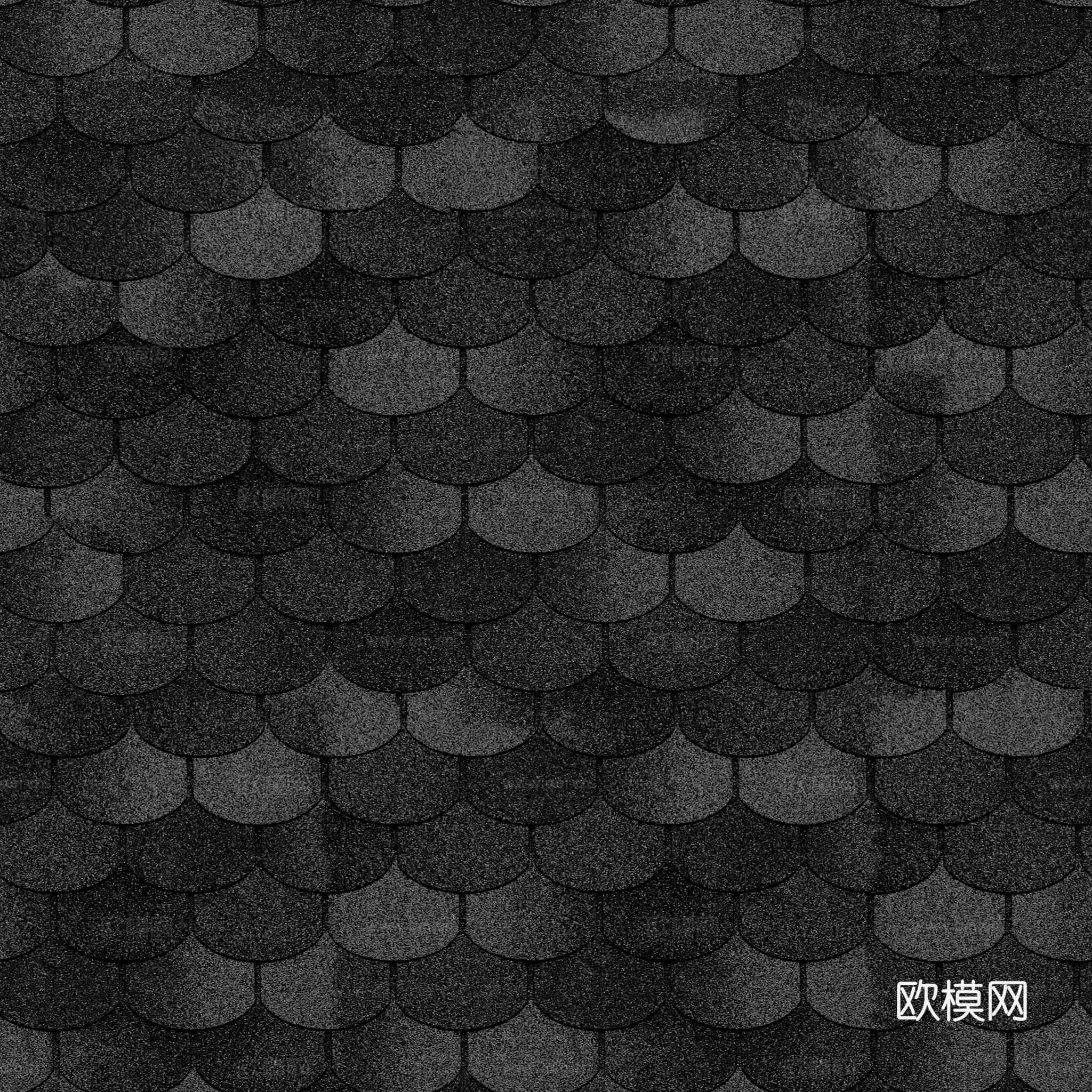 屋顶瓦片沥青瓦 PBR材质贴图 2k