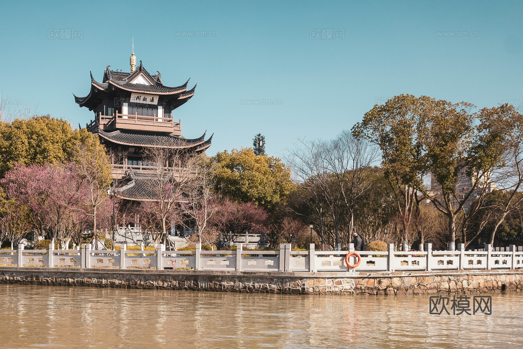 白天城市公园外景下载