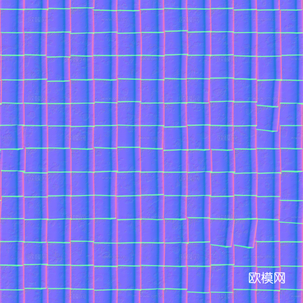 屋顶瓦片陶土瓦西班牙瓦 PBR材质贴图 1k