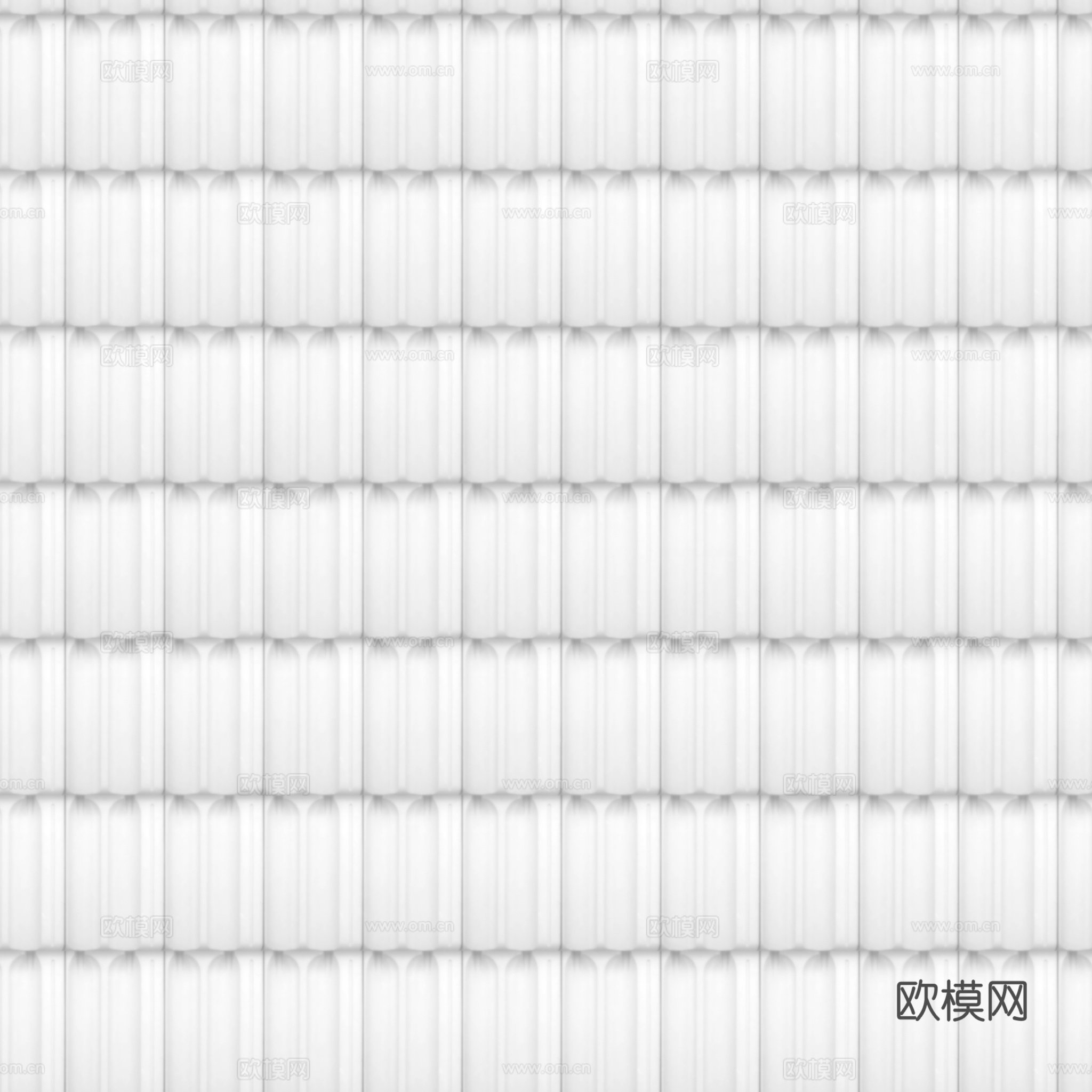 屋顶瓦片陶土瓦西班牙瓦 PBR材质贴图 2k
