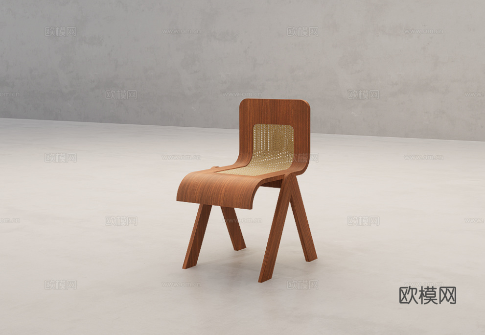 新中式休闲椅su模型