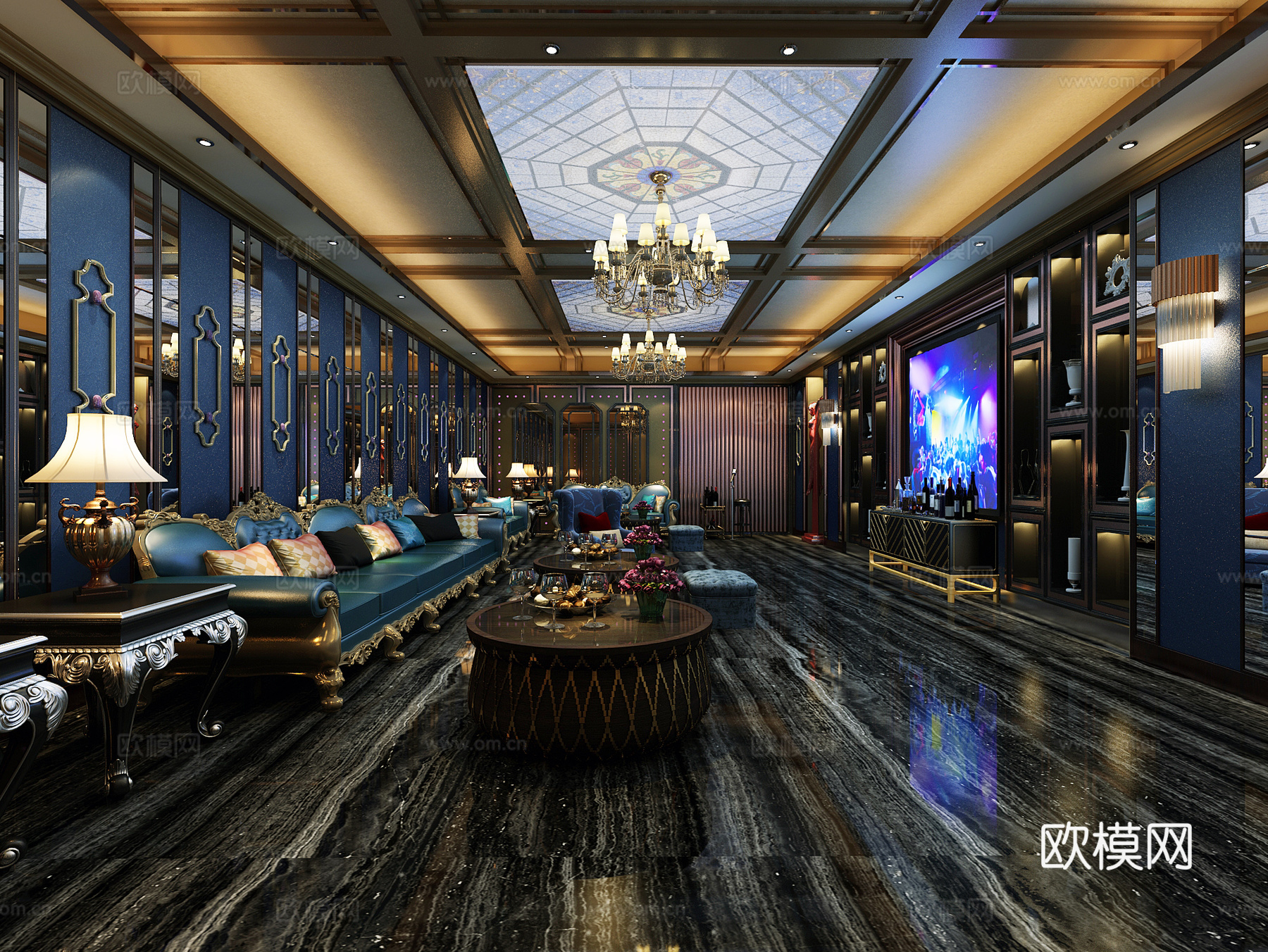 其它ktv 工装 影音室3d模型下载（渲染图2）