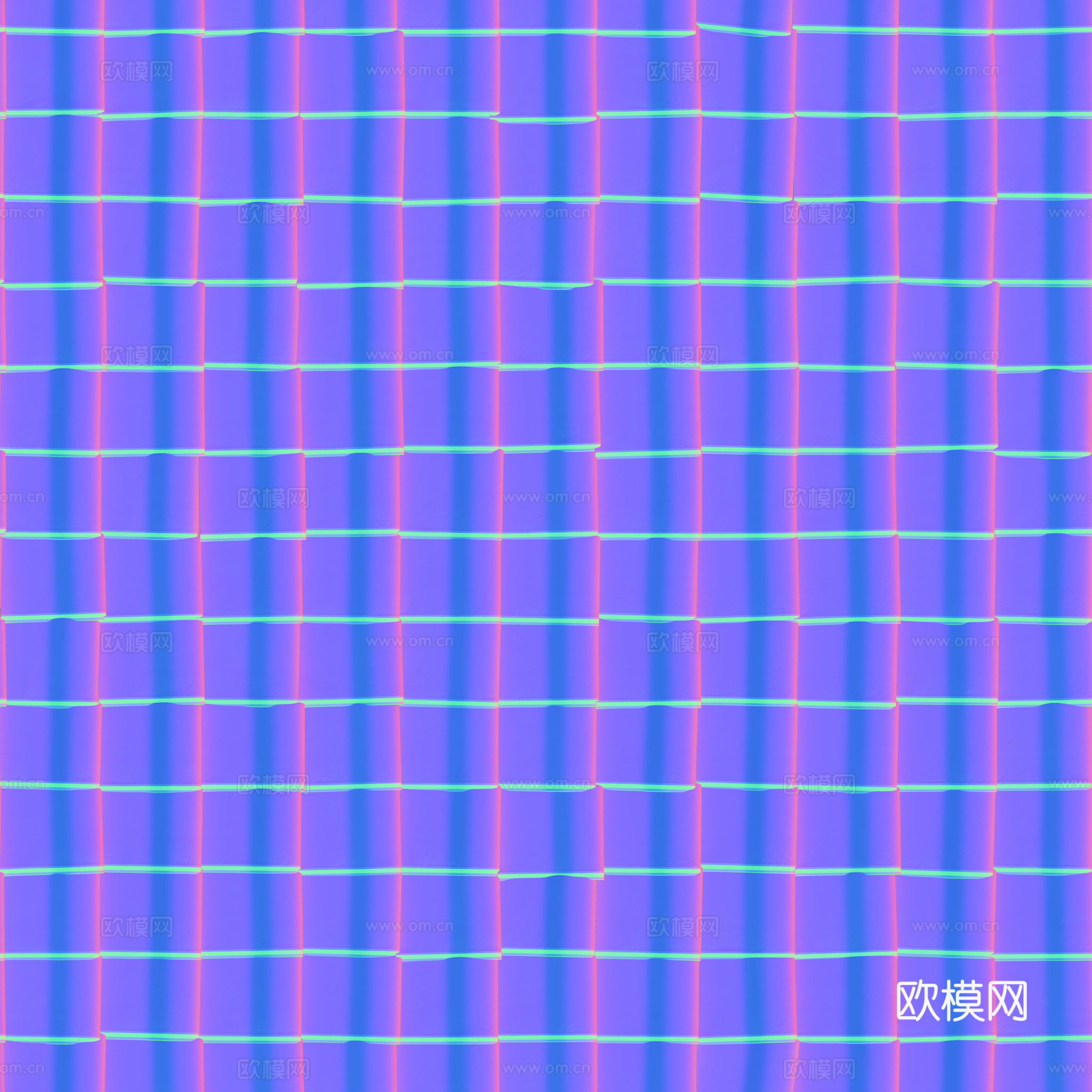 屋顶瓦片老旧陶土瓦西班牙瓦 PBR材质贴图 2k