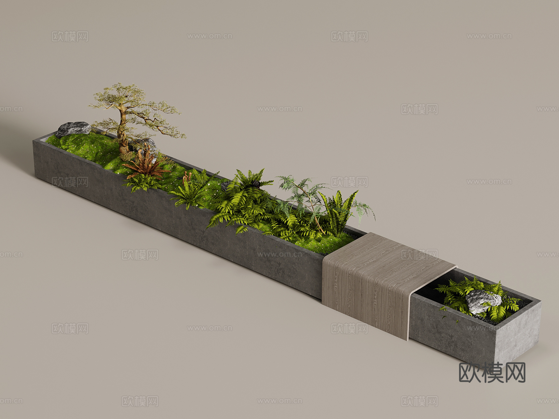 现代小景观su模型