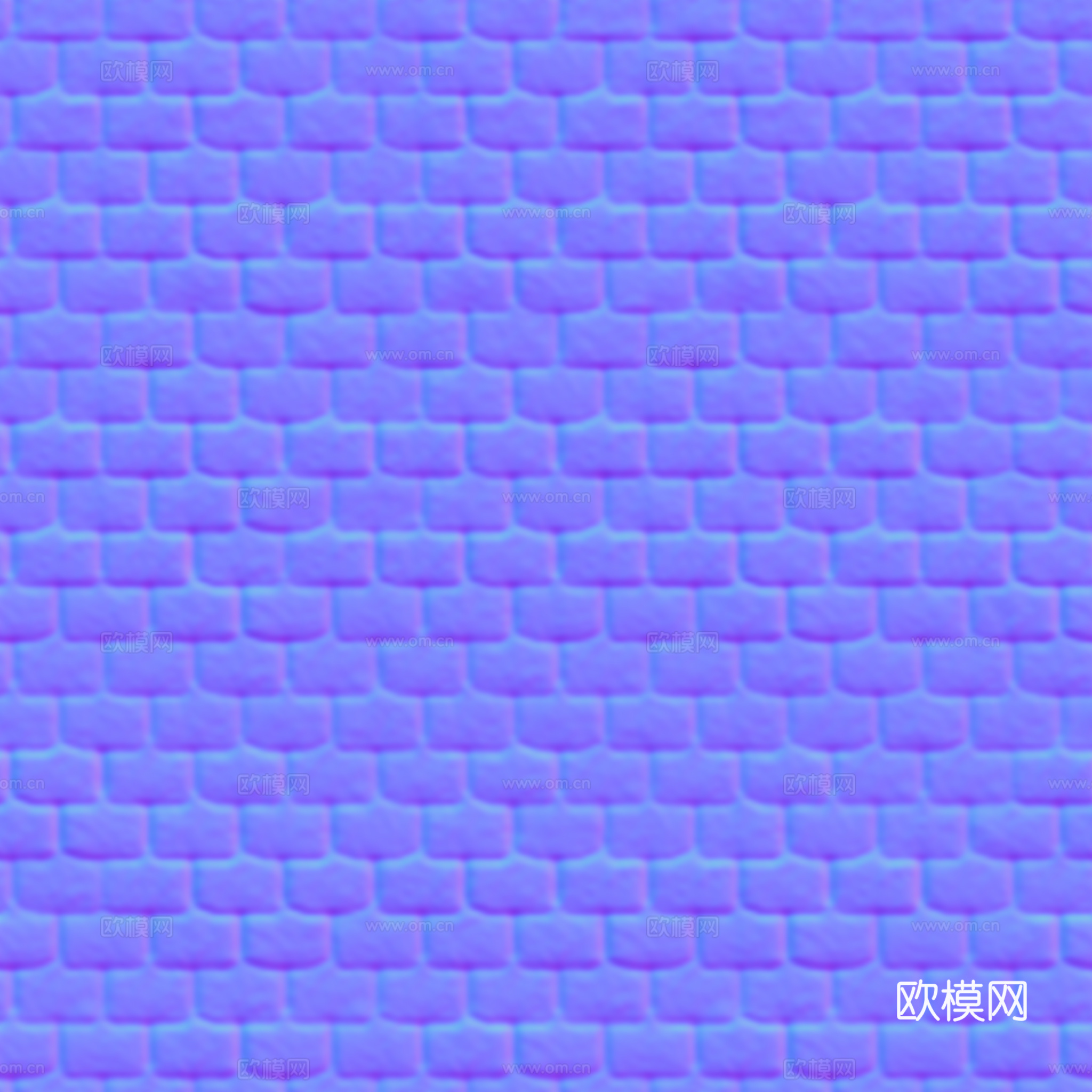 屋顶瓦片沥青瓦 PBR材质贴图 2k