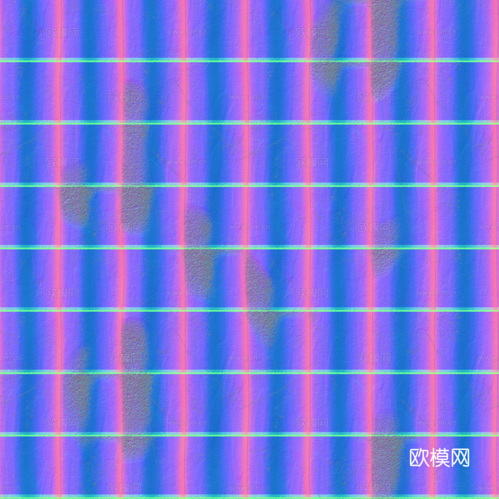 屋顶瓦片老旧陶土瓦西班牙瓦 PBR材质贴图 1k