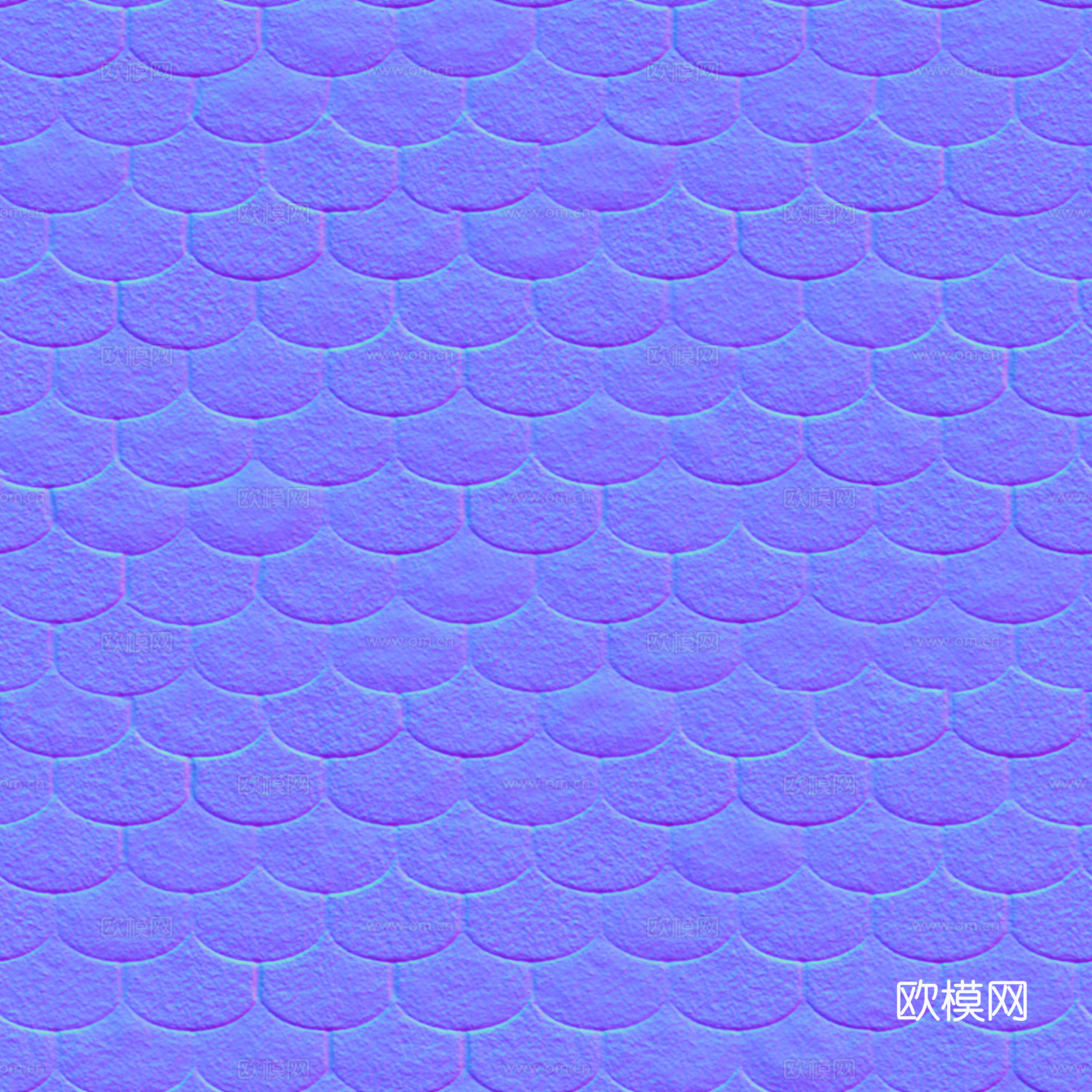 屋顶瓦片沥青瓦 PBR材质贴图 2k