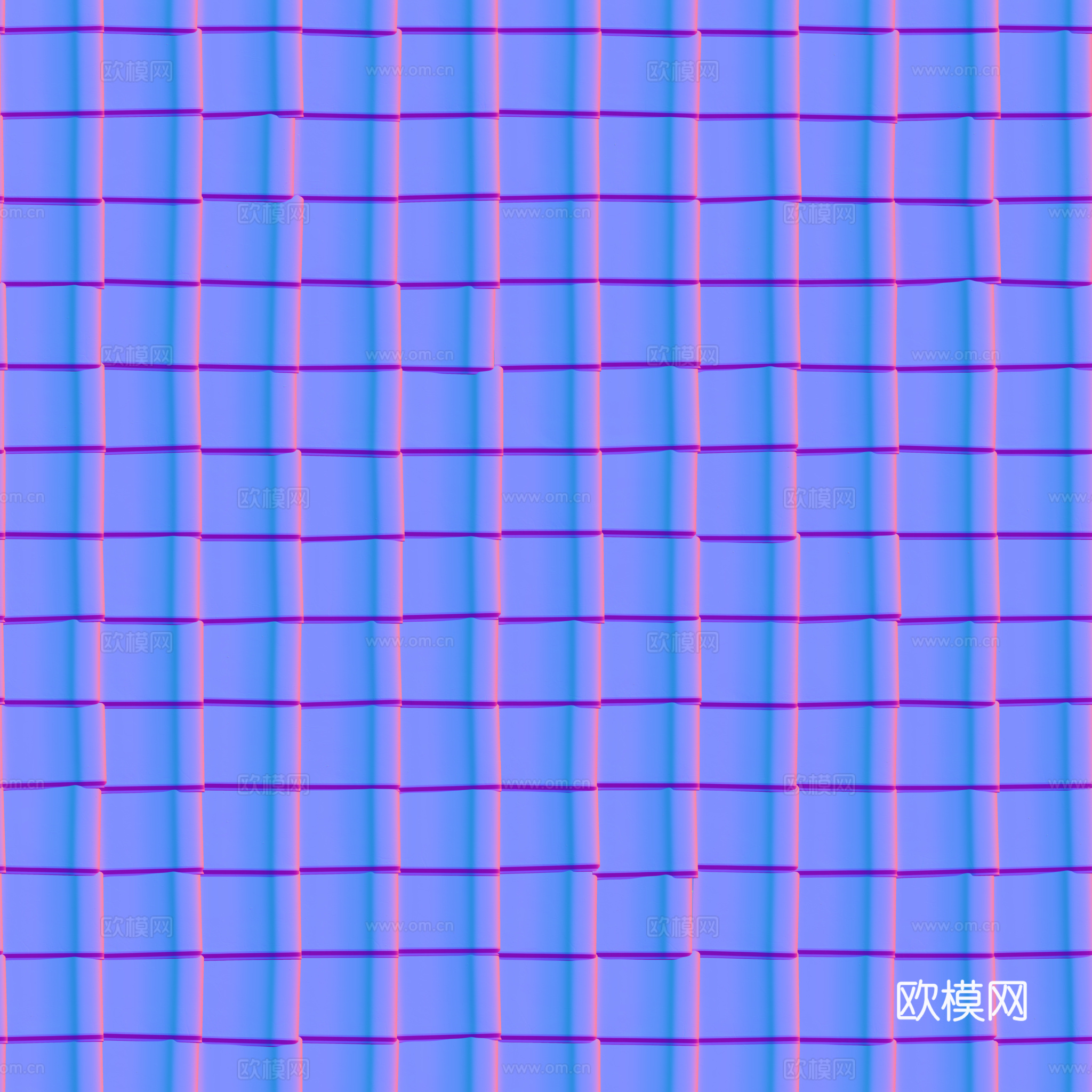 屋顶瓦片老旧陶土瓦西班牙瓦 PBR材质贴图 2k