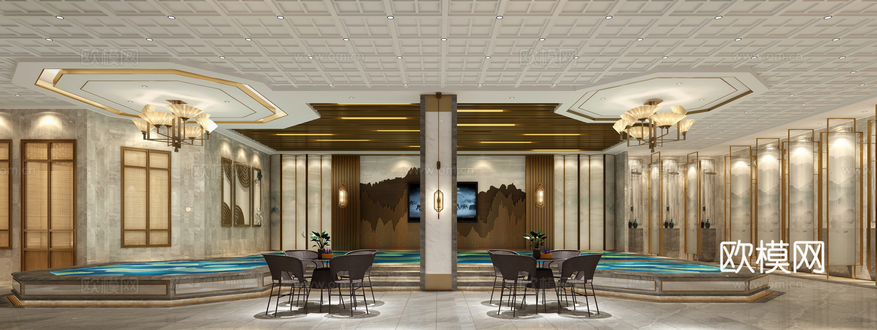 浴区3d模型下载（渲染图1）