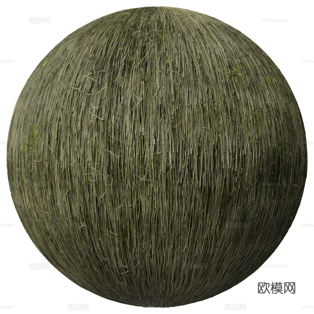 茅草屋顶 PBR材质贴图 2k