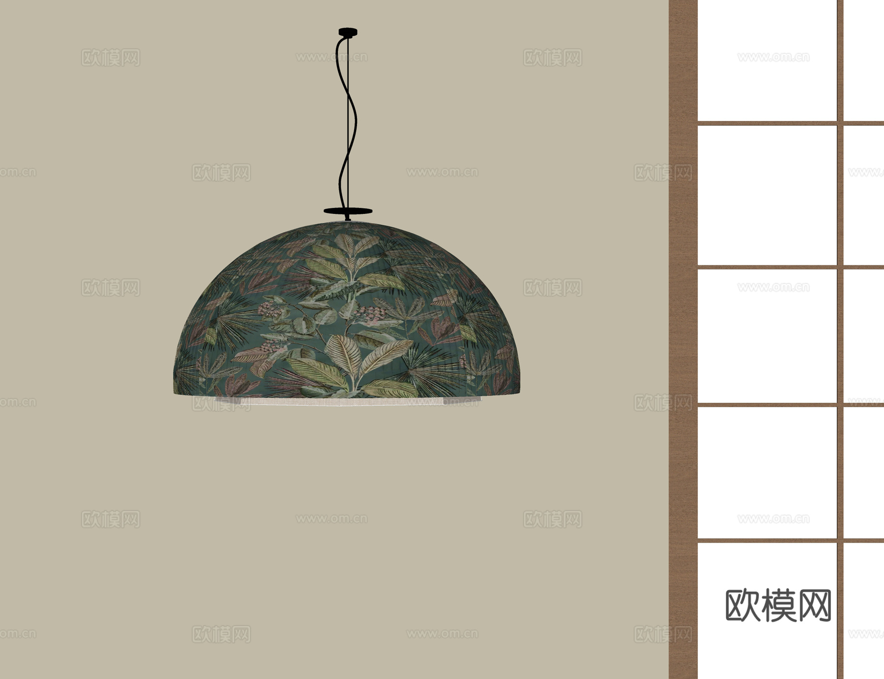 东南亚吊灯 床头吊灯 卧室吊灯su模型