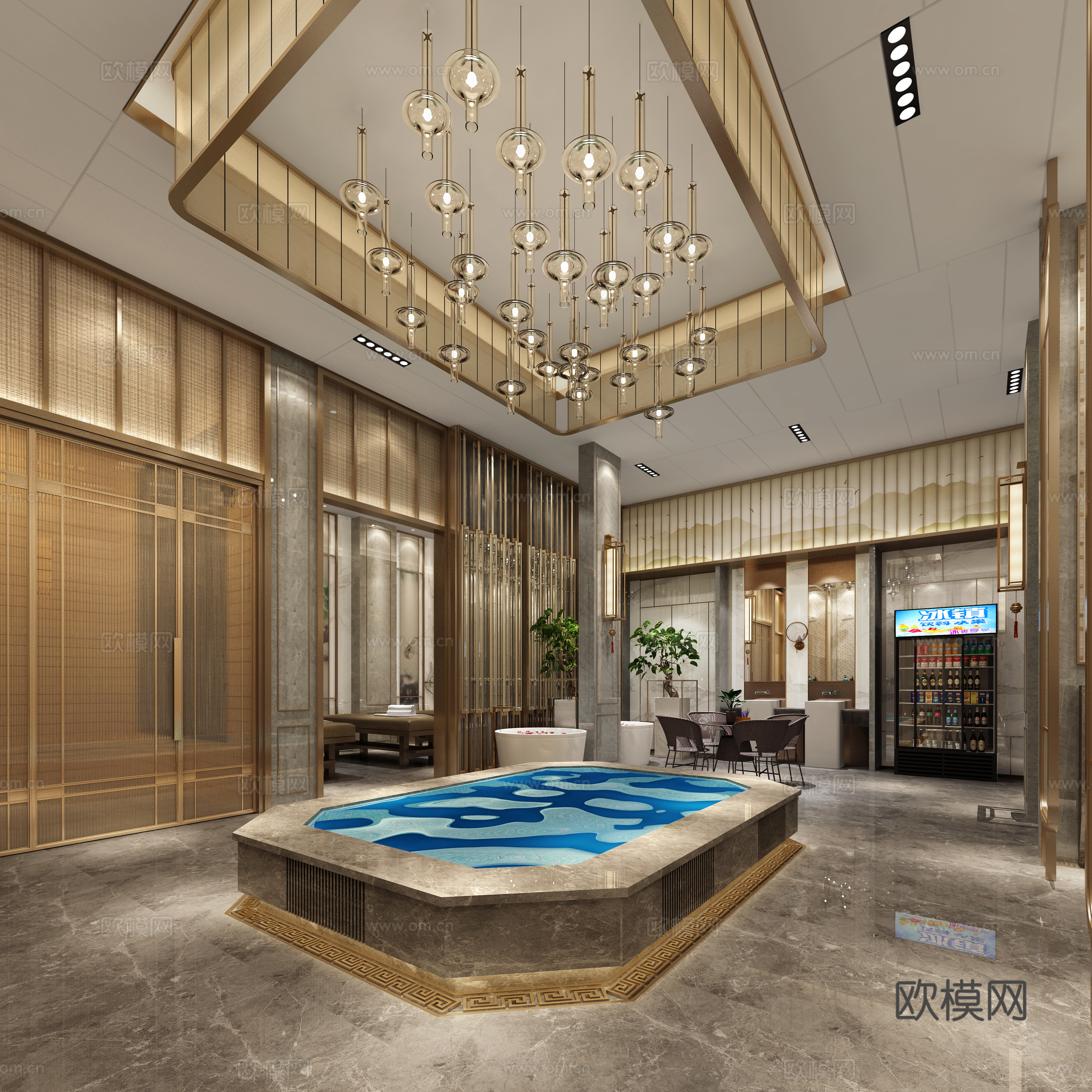 浴区3d模型下载（渲染图1）