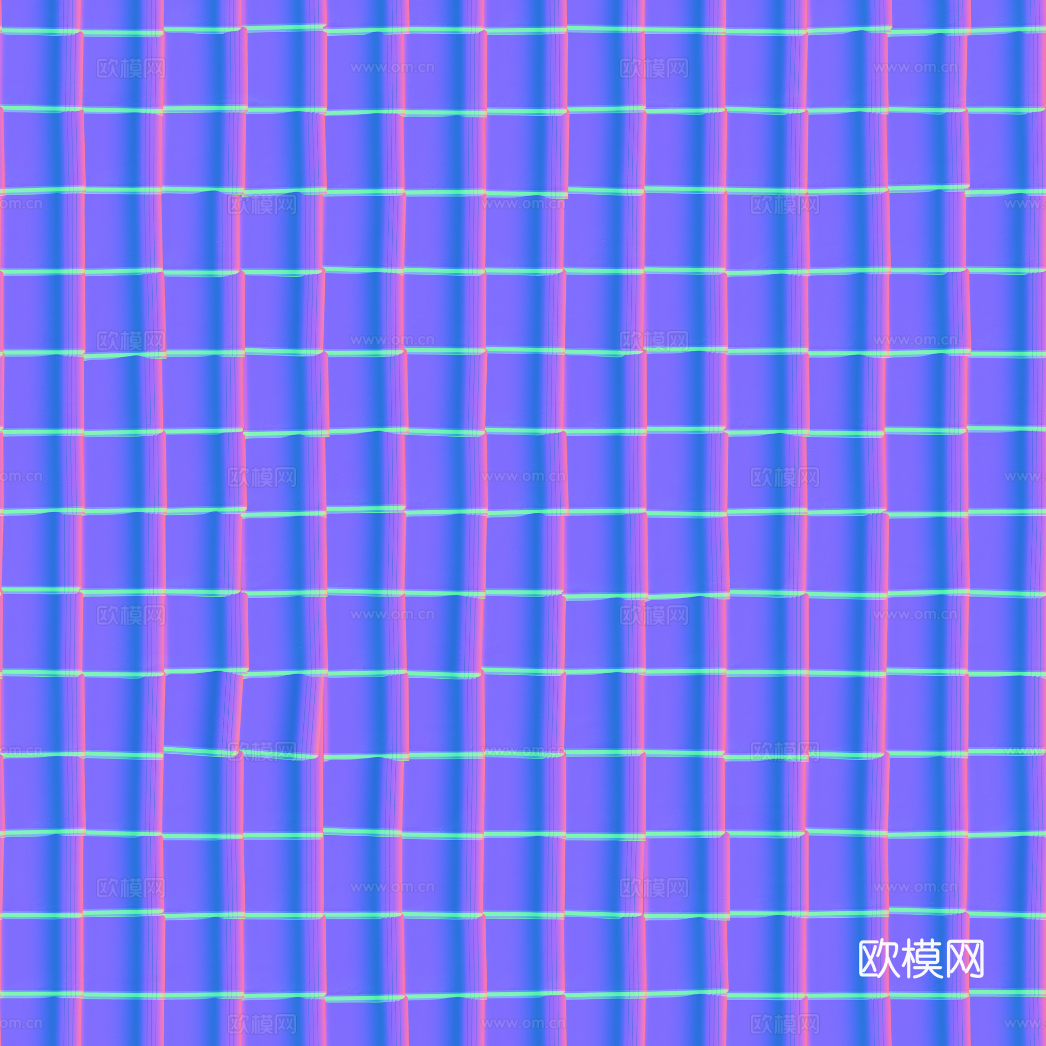 屋顶瓦片陶土瓦西班牙瓦 PBR材质贴图 2k
