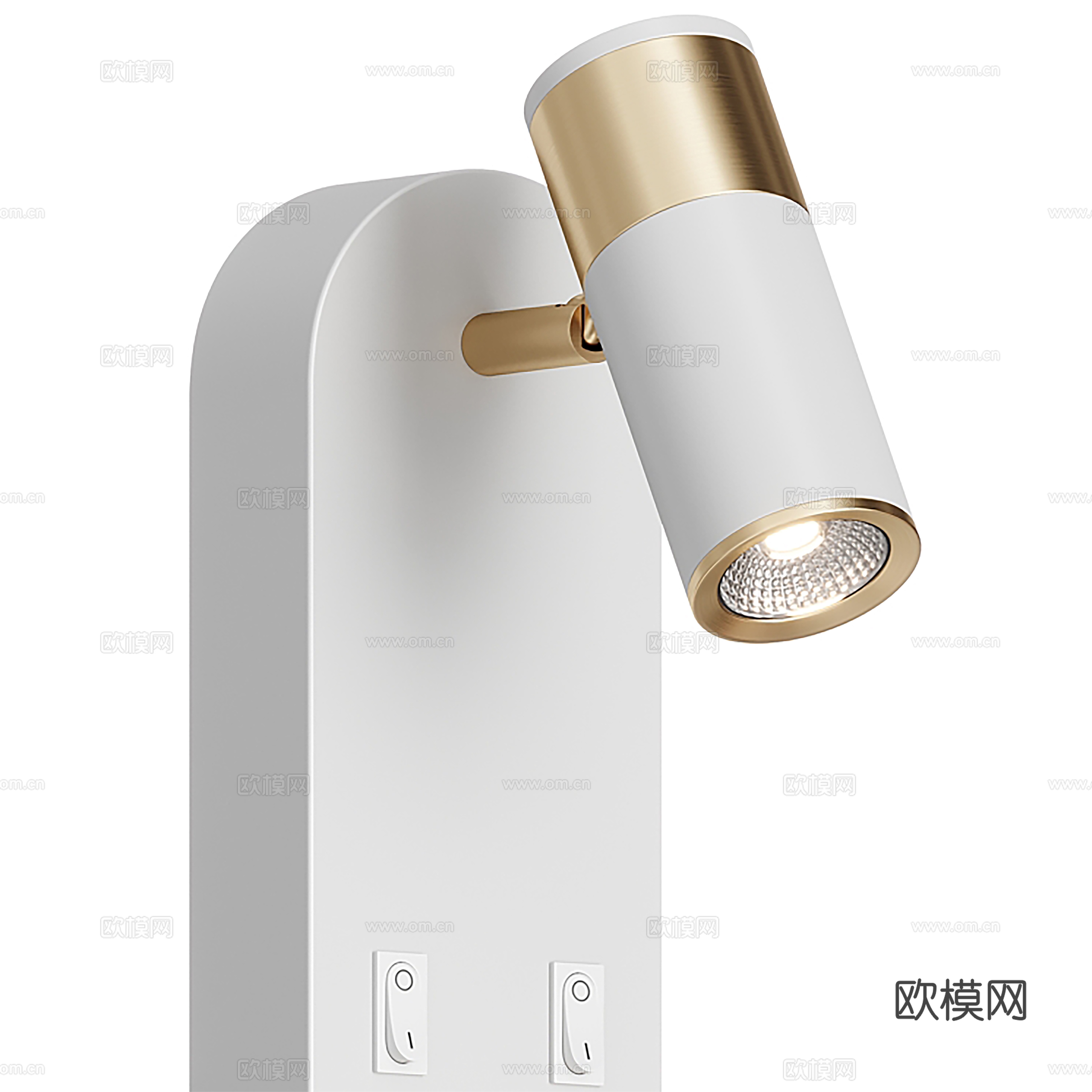 现代双灯壁灯su模型