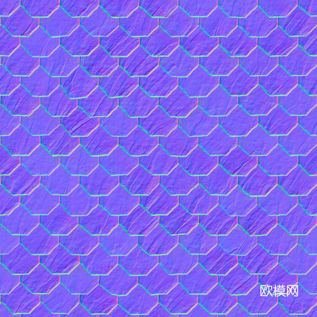 屋顶瓦片石板石片 PBR材质贴图 1k