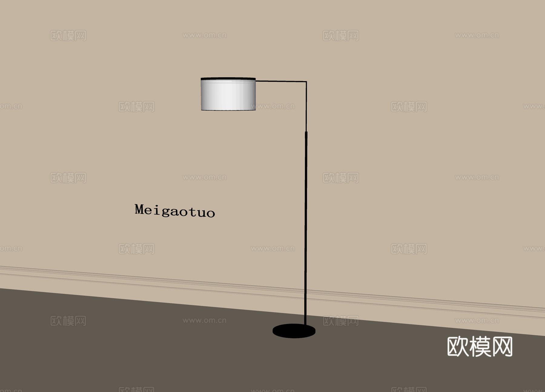 现代落地灯su模型