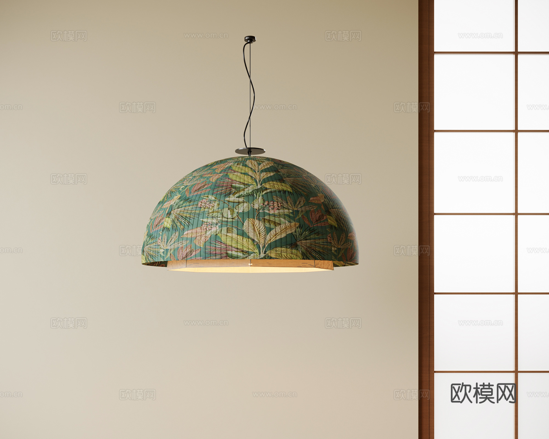 东南亚吊灯 床头吊灯 卧室吊灯su模型