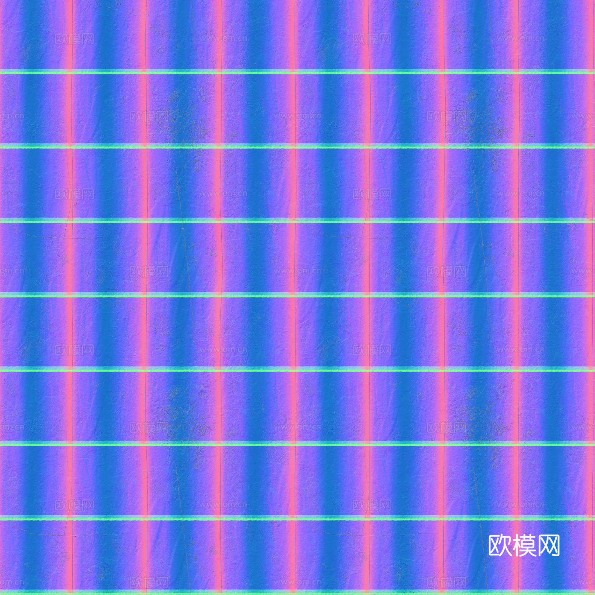 屋顶瓦片陶土瓦西班牙瓦 PBR材质贴图 2k