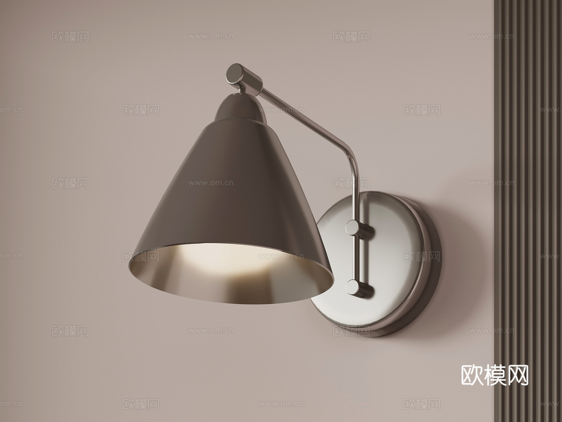 现代壁灯 金属壁灯3d模型下载