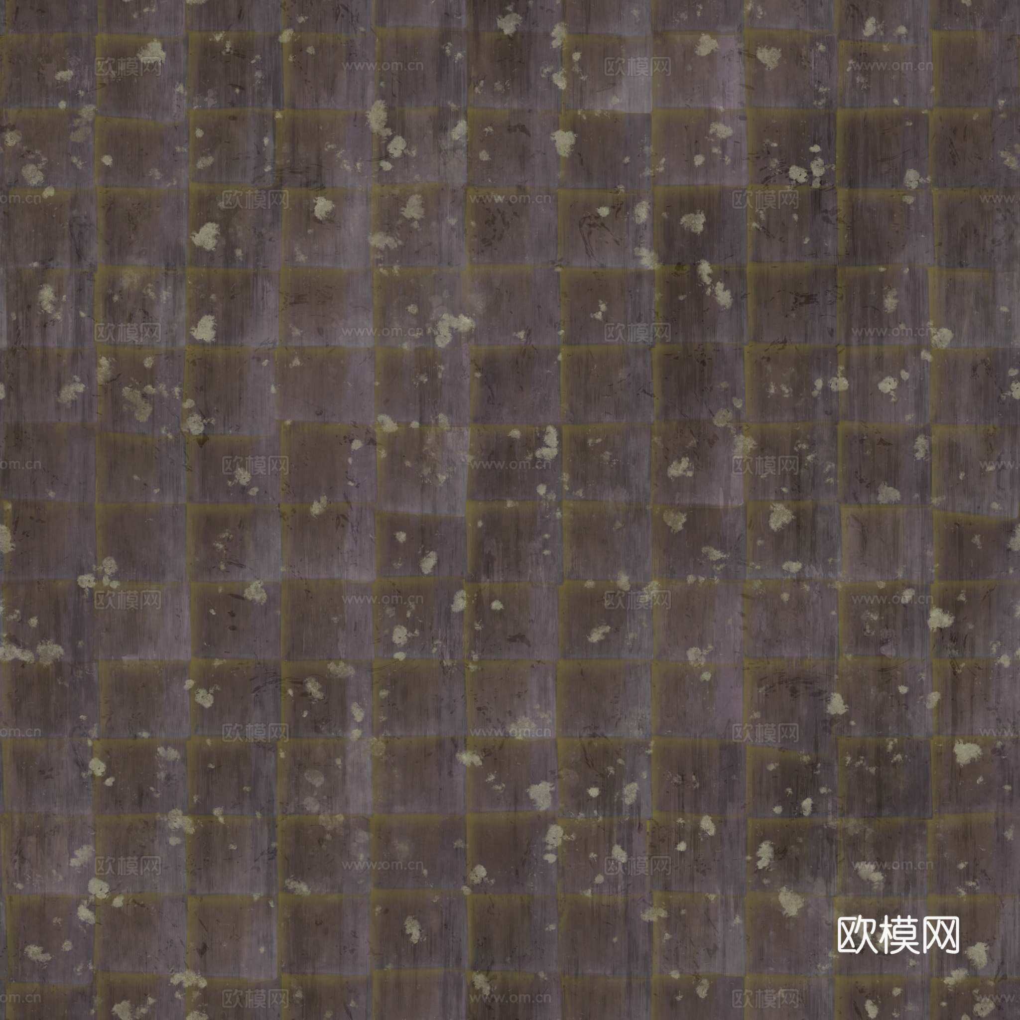 屋顶瓦片老旧陶土瓦西班牙瓦 PBR材质贴图 2k