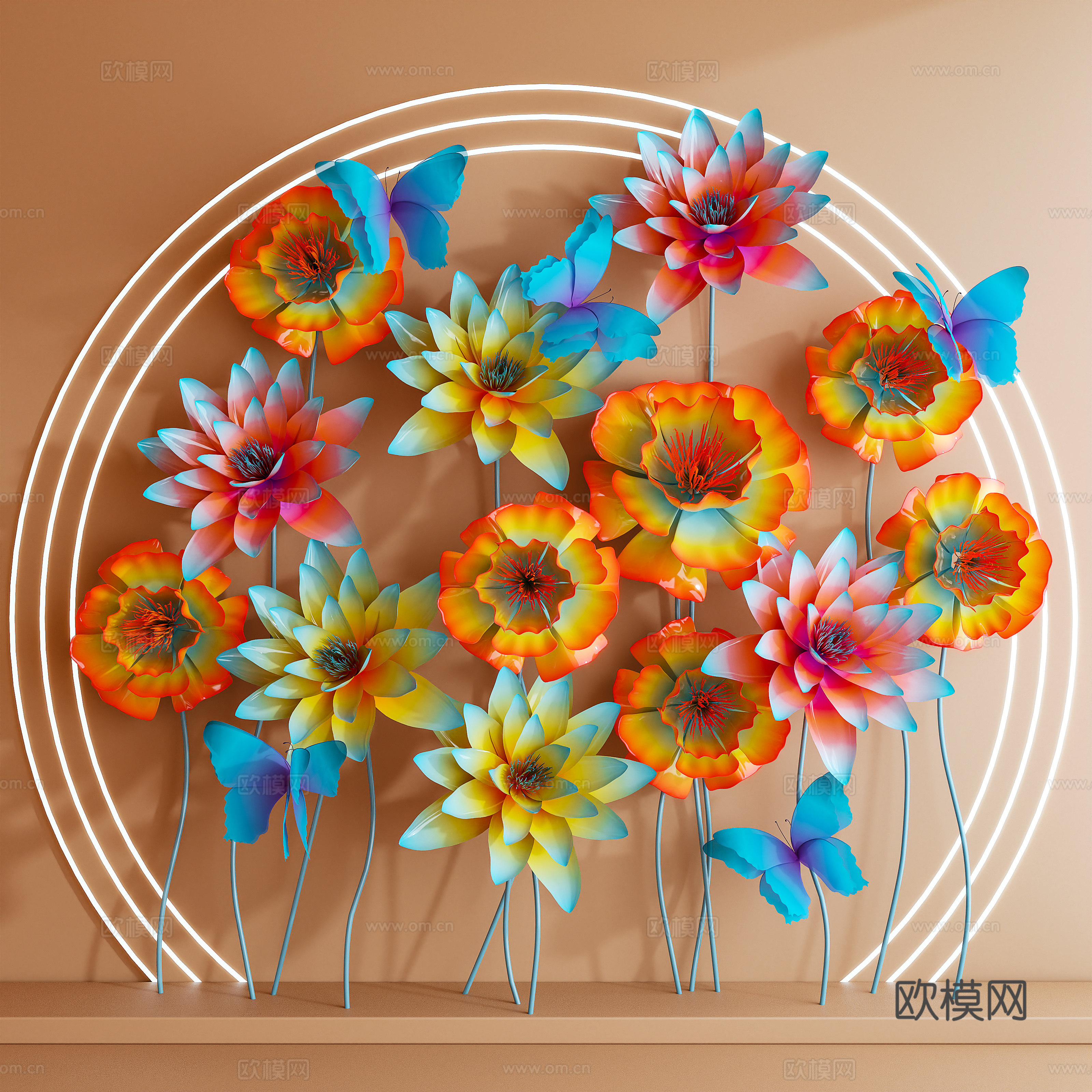 美陈 花艺装置 艺术装置 摆件3d模型3d模型
