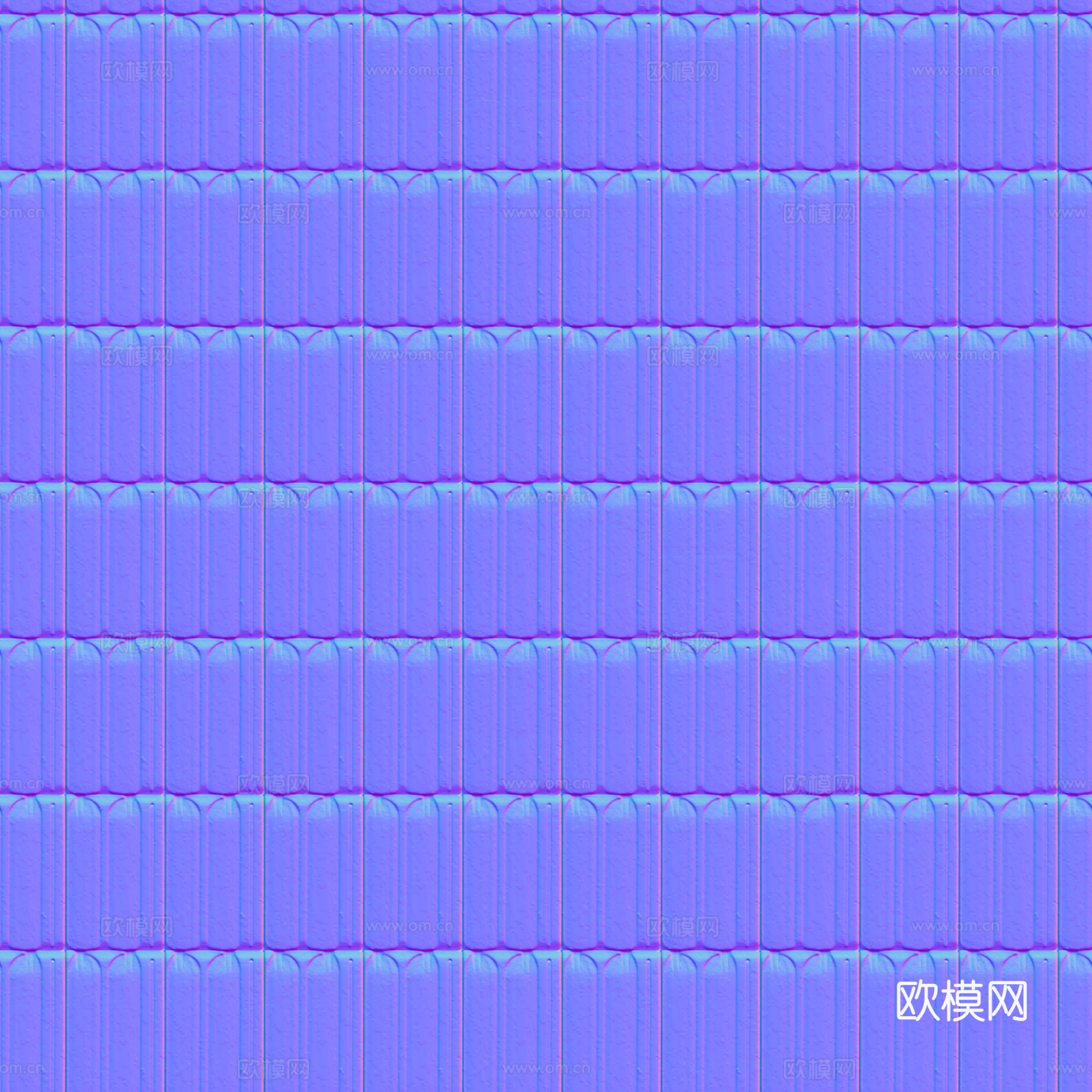 屋顶瓦片陶土瓦西班牙瓦 PBR材质贴图 2k