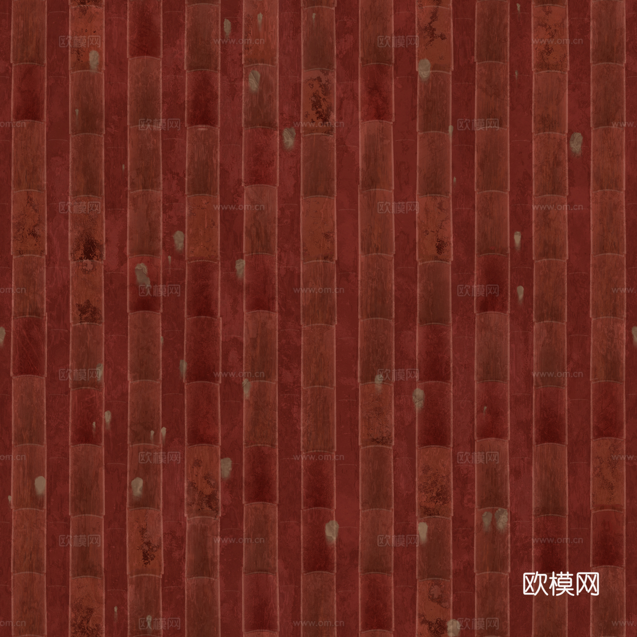 屋顶瓦片老旧陶土瓦西班牙瓦 PBR材质贴图 2k