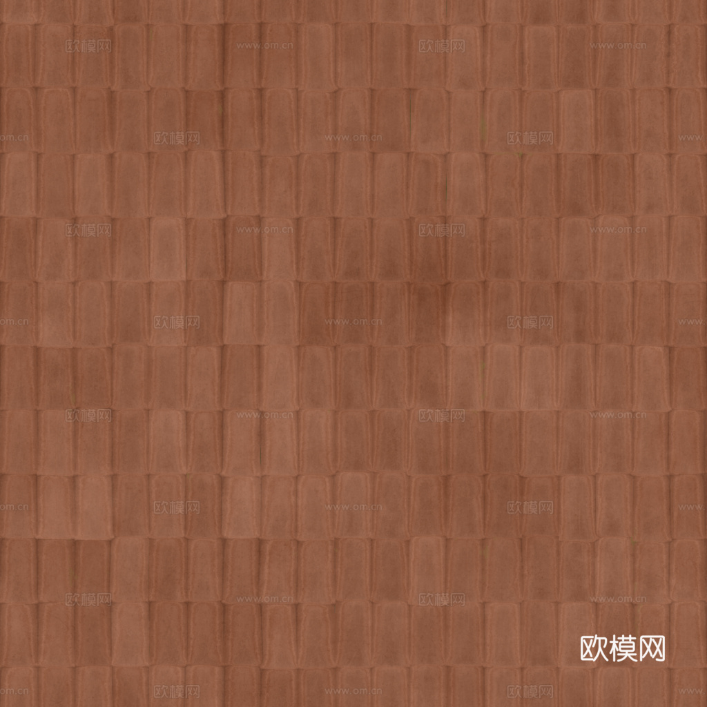 屋顶瓦片陶土瓦西班牙瓦 PBR材质贴图 1k