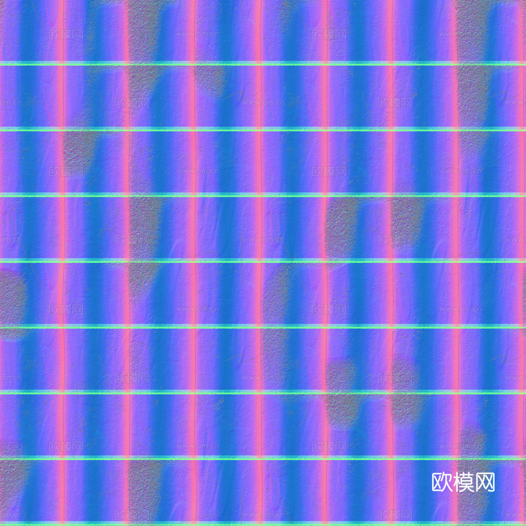 屋顶瓦片老旧陶土瓦西班牙瓦 PBR材质贴图 2k